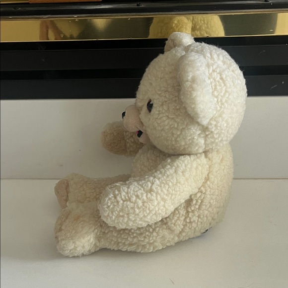 Vintage Snuggle Cream Plush Teddy Bear for Kids - Picture 5 of 6